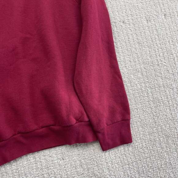 Vintage Fruit of the Loom Cotton Blank Dark Red Sweatshirt Made In USA Sz M - Picture 12 of 13
